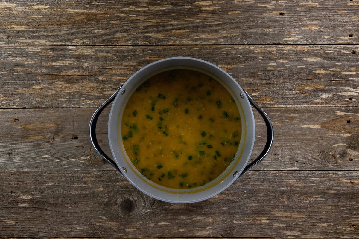 An optional water-flour slurry added to the etouffee.