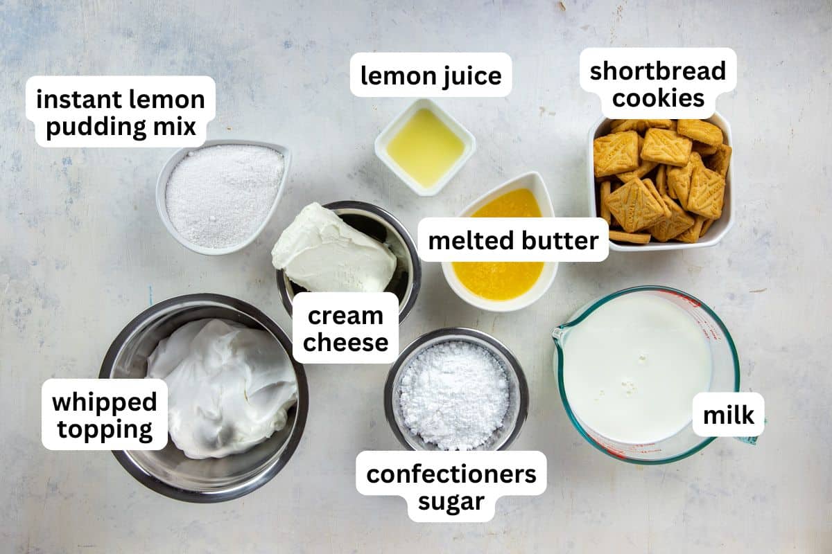 All ingredients measured out in individual containers.