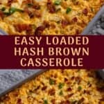 Hash Brown Casserole image for saving to Pinterest.