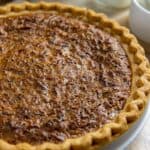 Baked pecan pie.