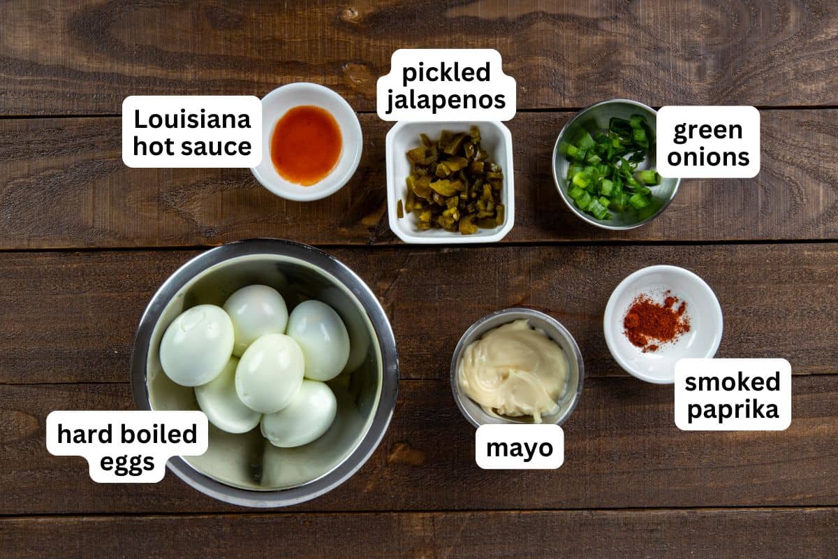 All ingredients measured out in individual containers.