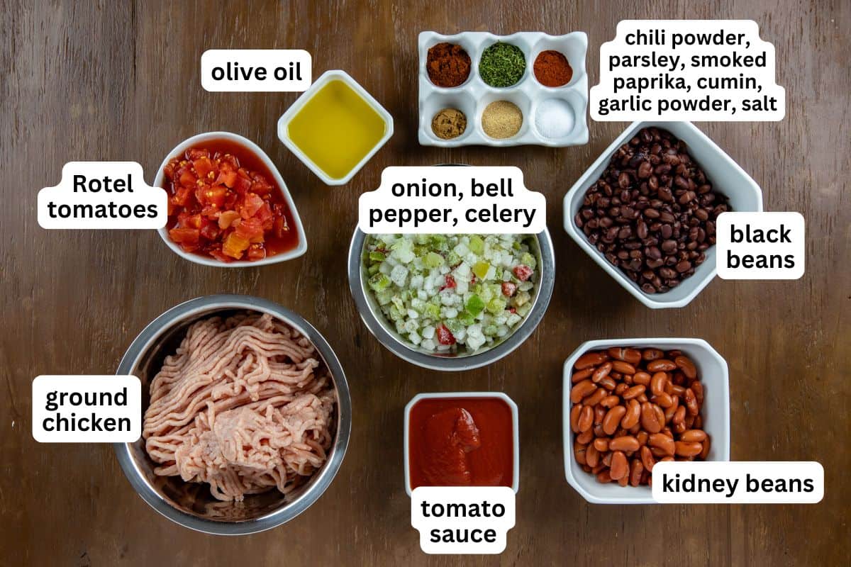 All ingredients in individual containers.