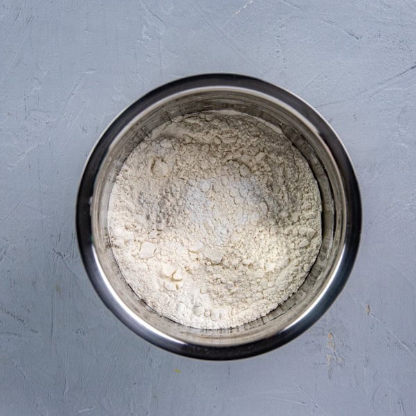 Dry ingredients mixed up in a bowl.