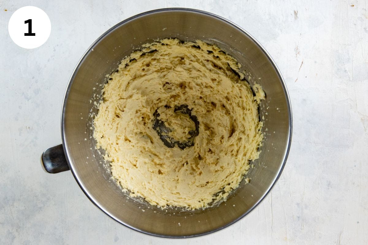 Wet ingredients mixed in a bowl.