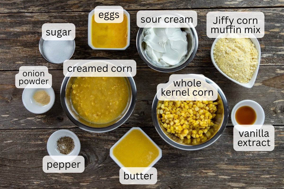 All ingredients measured out into individual containers.